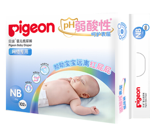 pigeon 贝亲 弱酸系列 婴儿纸尿裤 NB102片  