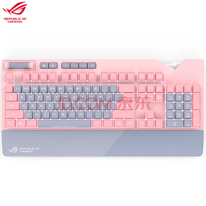 ROG STRIX FLARE 耀光机械游戏键盘PINK Baby 甜心限定系列少女粉色版 红轴