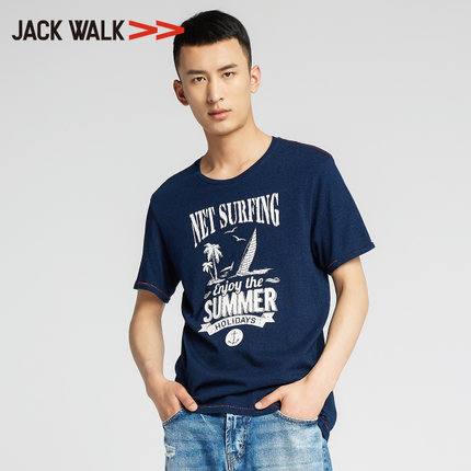 jackwalk拉夏貝爾男裝圓領短袖t恤