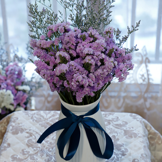 云南天然干花花束勿忘我水晶草