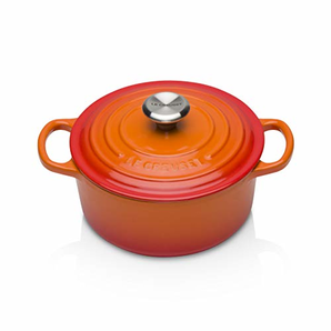 中亚Prime会员： Le Creuset 酷彩 Signature 铸铁圆形锅 18cm 橙色