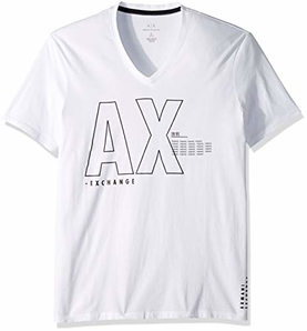 XS码！Armani Exchange阿玛尼Faded Ax Logo 男T恤 