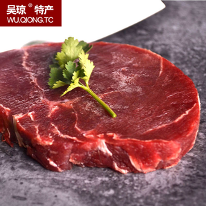 吴琼 梅花鹿肉排500g/约5-6片鹿肉新鲜野味