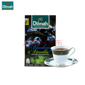 迪尔玛 Dilmah 袋泡茶包 办公室下午茶 蓝莓香草味红茶（调味茶）30g（1.5g*20包）