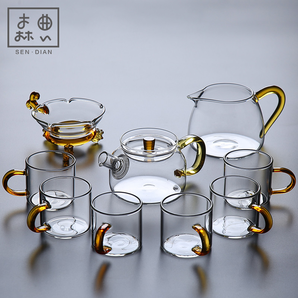 森典 SD-Fengp01 风畔 玻璃茶具套装 9头
