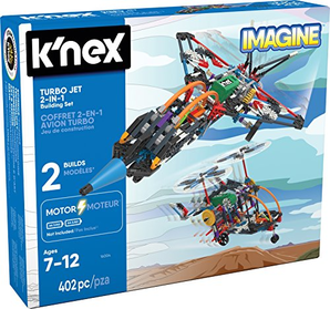 K'nex – 喷射式飞机 – 2合1建筑套装 – 402件 – 7岁 + – 工程教育玩具