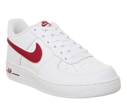 nike耐克airforce1空军1号大童款红白配色低帮运动鞋