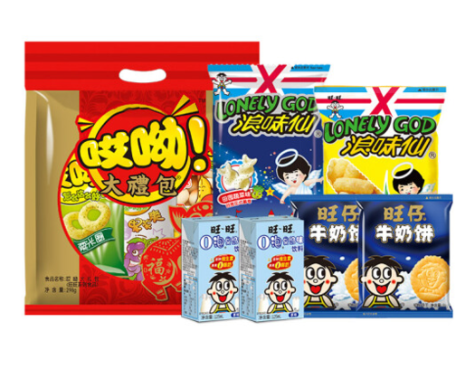 want want 旺旺 哎呦 休闲零食大礼包 298g *10件 49元(合4.9元/件)