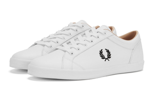 FRED PERRY Logo 刺绣皮革运动鞋