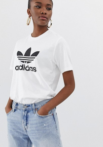 Adidas阿迪达斯 adicolor 经典logo女款T恤