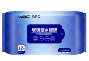 WRC 汽车玻璃防雾湿巾 12片 5.1元包邮（需用券）