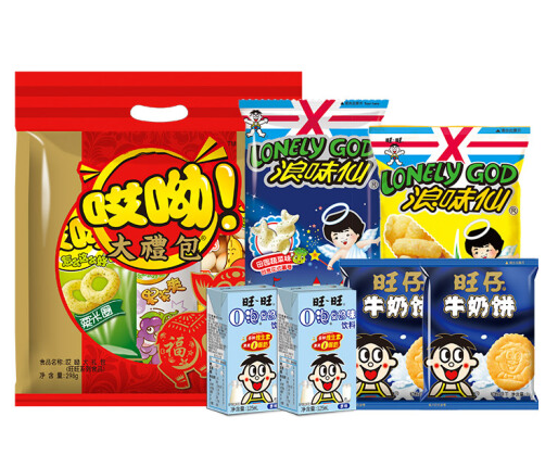 plus会员限西南旺旺哎呦休闲零食大礼包298g