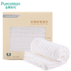 PurCotton 全棉时代 6层新生儿纱布浴巾 95x95cm