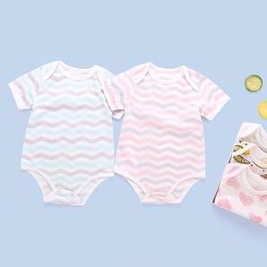 POPUBB 婴国偶相 婴儿短袖三角哈衣 2件装 16.9元包邮（需用券）