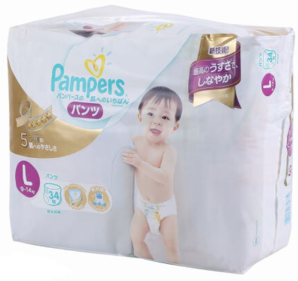 Pampers 帮宝适 婴儿拉拉裤 白帮 L34 *5件 233.85元含税包邮（合46.77元/件）