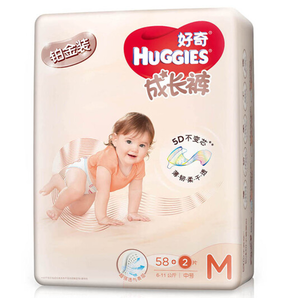 HUGGIES 好奇 铂金装 婴儿成长裤 M号 60片