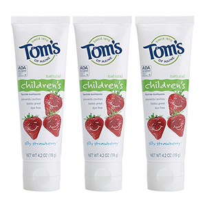 Tom's of Maine 儿童含氟牙膏 119g*3支装 草莓味