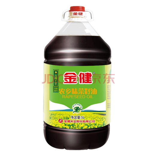 金健农乡味菜籽油5l非转基因食用油物理压榨比友