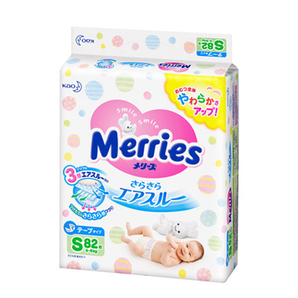 日本Merries花王进口婴儿宝宝纸尿裤尿不湿S82