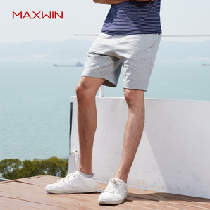 优衣库制造商，Maxwin 马威 男式素色家居休闲短裤 多色49元包邮（需领券）