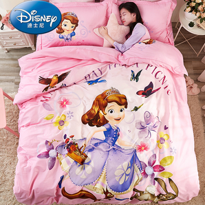 迪士尼正品儿童纯棉床单被套三四件套 1m