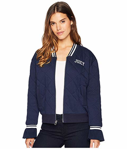Juicy Couture Quilted Terry Bomber Jacket女士夹克