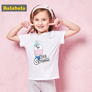 Balabala 巴拉巴拉 女童印花T恤 23.4元包邮