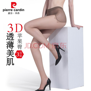 pierre cardin 皮尔·卡丹 PC388025 3D超薄美肌天鹅绒丝袜 3双装 56元包邮（需用券）