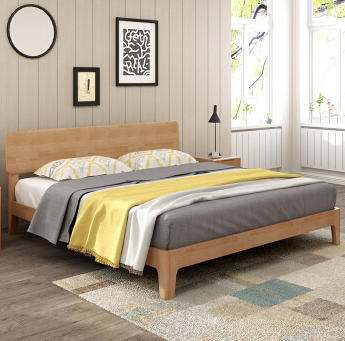 丽巢tb07北欧日式实木床单床150200cm999元包邮