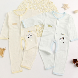 竹纤维婴儿衣服夏天薄款婴儿夏装0-6个月连体衣长袖新生的儿宝宝