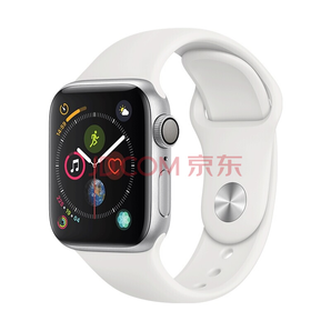 18点开始： Apple 苹果 Apple Watch Series 4 智能手表 （银色铝金属、GPS、40mm、白色运动表带） 2399元包邮