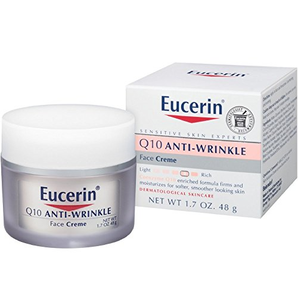Eucerin 敏感面部肌肤 Q10 抗皱敏感肌肤霜 无香型48g 2 瓶装