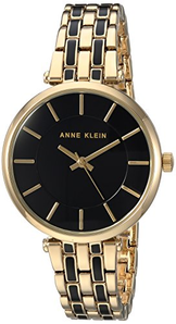 Anne Klein 女士 AK/3010BKGB 金色黑色手表 prime凑单到手约221元