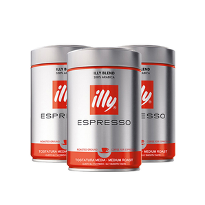 88VIP： illy 意利 中度烘培 咖啡粉 250g*3罐 142.88元包邮包税（双重优惠）