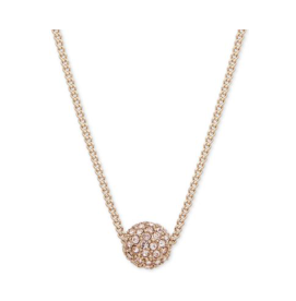 两款多色~Rose Gold-Tone Crystal Fireball Pendant Necklace 