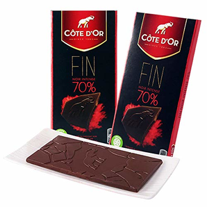 Cote D'or 克特多金象 70%可可黑巧克力 排装100g*2(比利时进口)