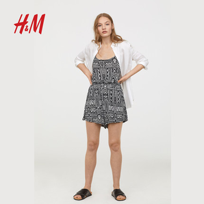 16日0点： H&M DIVIDED HM0665587 女装交叉吊带背心连体短裤