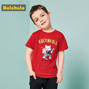 Balabala 巴拉巴拉 男童纯棉短袖T恤