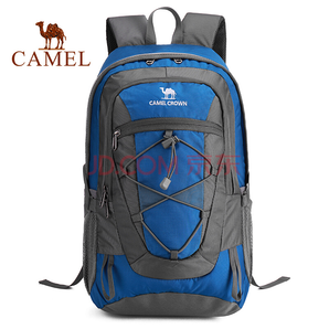 骆驼CAMEL 户外双肩包男女 30L徒步旅行运动登山包轻便防泼水背包 A9W3C3135 蓝色 *3件 237.6元（合79.2元/件）