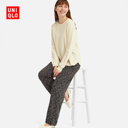 uniqlo优衣库413951女款花式起居直筒裤59元包邮