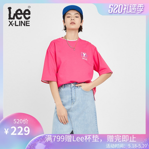 18日0点： Lee X-LINE L370303RX 中性款T恤