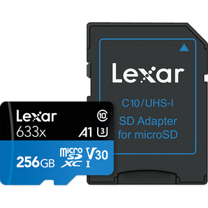 20日10点： Lexar 雷克沙 633x microSDXC A1 UHS-I U3 TF存储卡 256GB 189元包邮