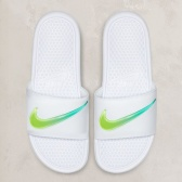  Nike耐克 Benassi Slide Sandal 男士白色澡堂拖鞋 