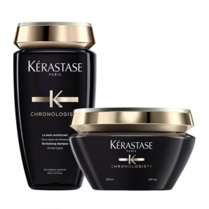 Kérastase 卡诗 黑钻凝时鱼子酱两件套装 洗发水250ml+发膜200ml