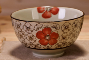 景德镇 日式釉下彩陶瓷碗  单个
