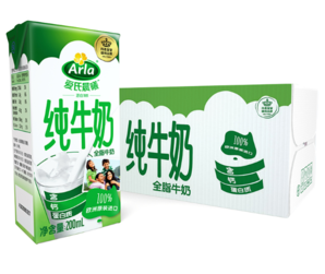 Arla 爱氏晨曦 全脂牛奶 200ml 24盒 普通装 *2件 +凑单品 90.7元包邮（双重优惠）