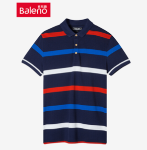 Baleno/班尼路  百搭撞色条纹polo衫