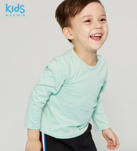 maxwin男小童 宝宝纯棉针织儿童长袖T恤