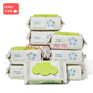 BabyCare 葆婴 婴儿湿巾 80抽 10包 *2件 177元包邮（合88.5元/件）