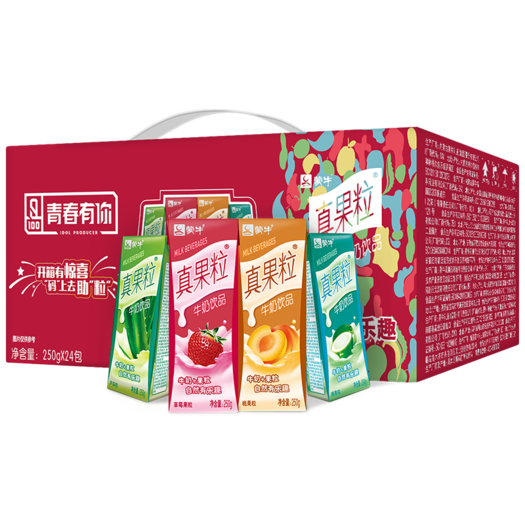 蒙牛 真果粒缤纷礼盒装250g*24包/箱